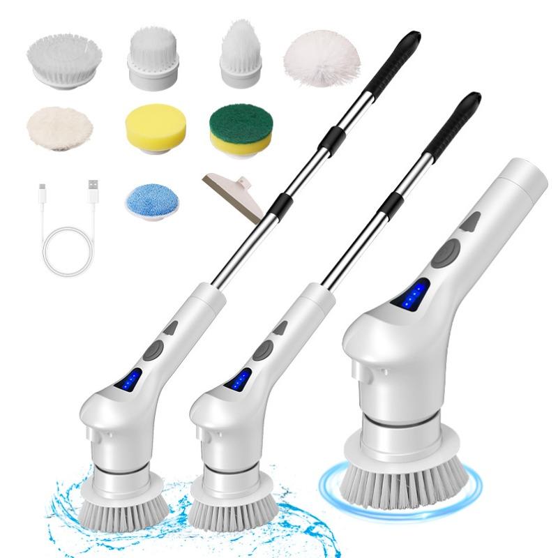 

Электрическая многофункциональная чистящая щетка для дома, кухни, ванной комнаты, туалета, пола, ручная, мощная, с многощеточной головкой для чистки