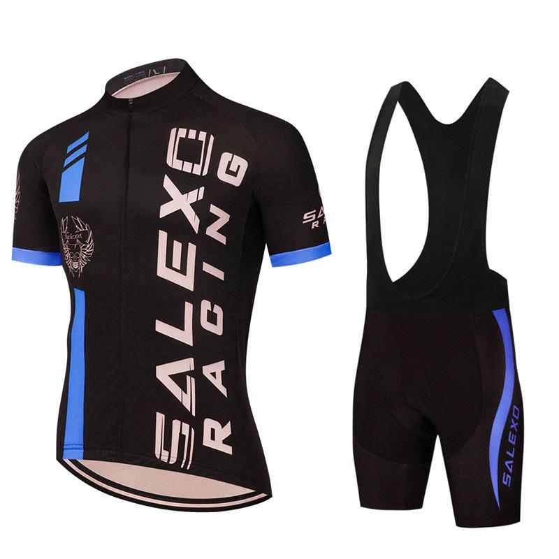 Bike Suit Men's Bicycle Suit Summer UV Protection Short Sleeve Suit Strap Shorts 2026 Summer Breathable Cycling Suit Set