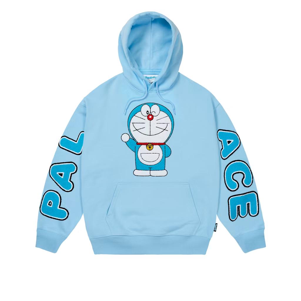 Palace x Doraemon Hood Blue Unisex Tops P29CS035