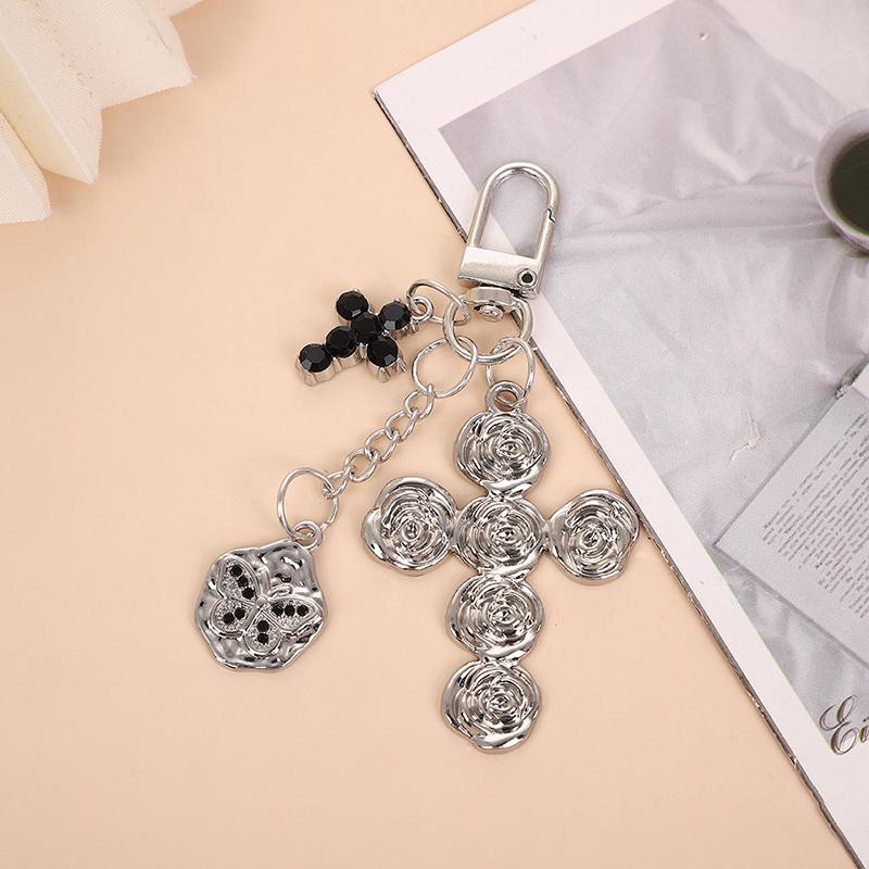 

Сплав Крест Брелок Подвеска Шарм Бабочка Брелок Ювелирные Изделия Для Девушки Женщины Подарок Украшение Сумки Чехол Для Наушников Украшение Сумки