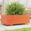 VidaXL Planter Wax Brown 70x40x26.5 Cm Solid Pine Wood, Outdoor Planter, Flower Box, Plant Box, 847330