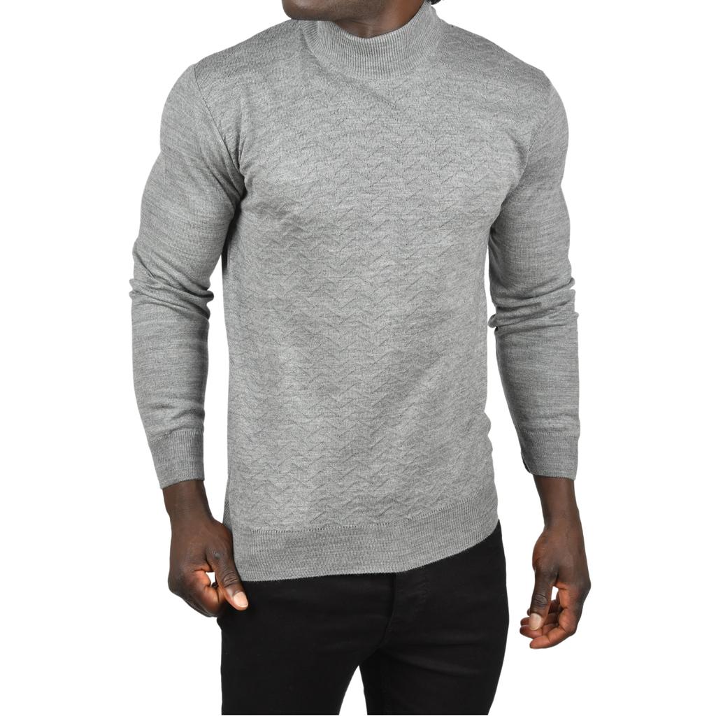 DeepSEA Rollkragenpullover mit halbem Rollkragen und Zickzackmuster, schmaler Schnitt, Rollkragenpullover 2505496