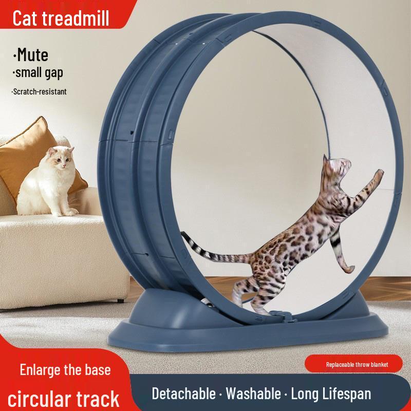 Easy-to-Install Plastic Cat Treadmill with Safe Roller Wheels for Fat Cats