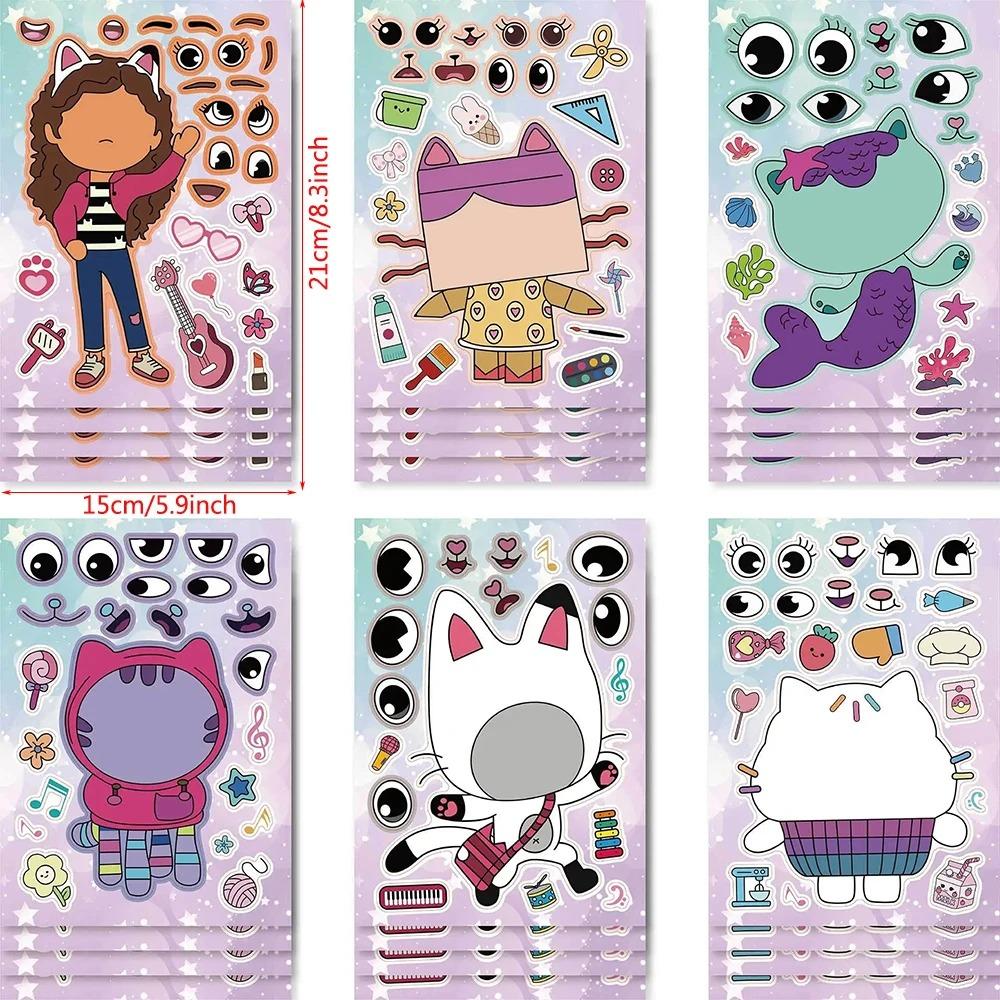 

Gabby Cat Dolls Cartoon Stickers Birthday Party Decoration Diy Sticker Luggage Guitar Waterproof Graffiti Baby Shower Kids Toys* (As shown-7142)-