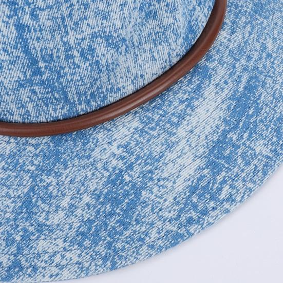 Unisex rybářská čepice Extra široký okraj Nastavitelný střih Turistický klobouk Bucket Větruodolná přezka Vypraný denim Venkovní cestování Ochrana proti UV