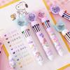 5Pcs/Lot Kawaii Fantasy Rainbow Unicorn Sequins 10 Colors Ballpoint Pen Cute Pony Student Pens School Stationery Office Supplies