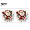3D Visual Effect Wall Art Santa Sticker, Christmas Decal, Realistic Breaking Through The Decals for Home Decor Effect, Self-Adhesive Festive