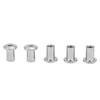 Iron Plated Nickel Flat Nuts Hex Nut Round Head Sleeve Furniture (M6*10 50PCS)