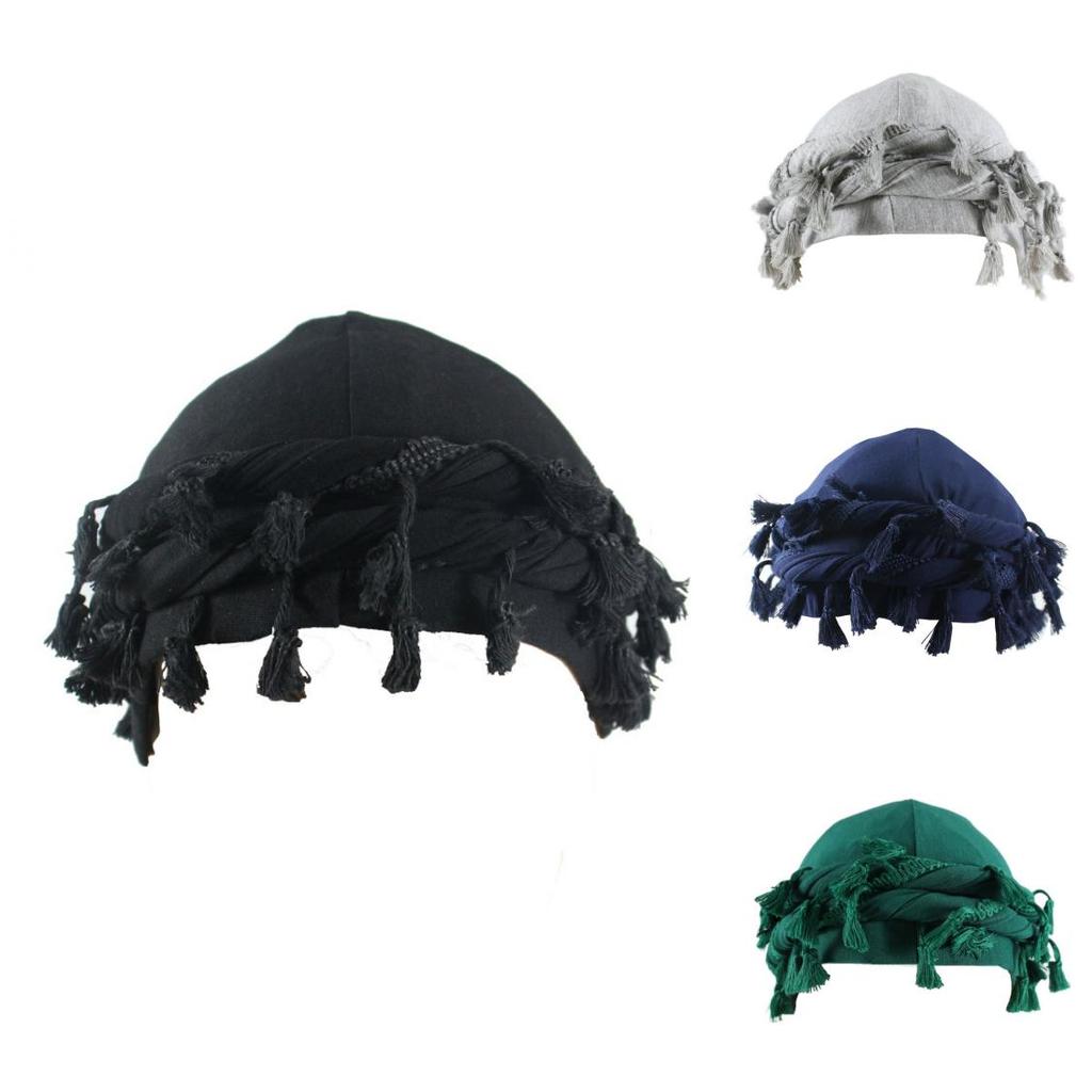 Fabric Casual Beanie Hat With Tassels For Men And Women Winter Wear