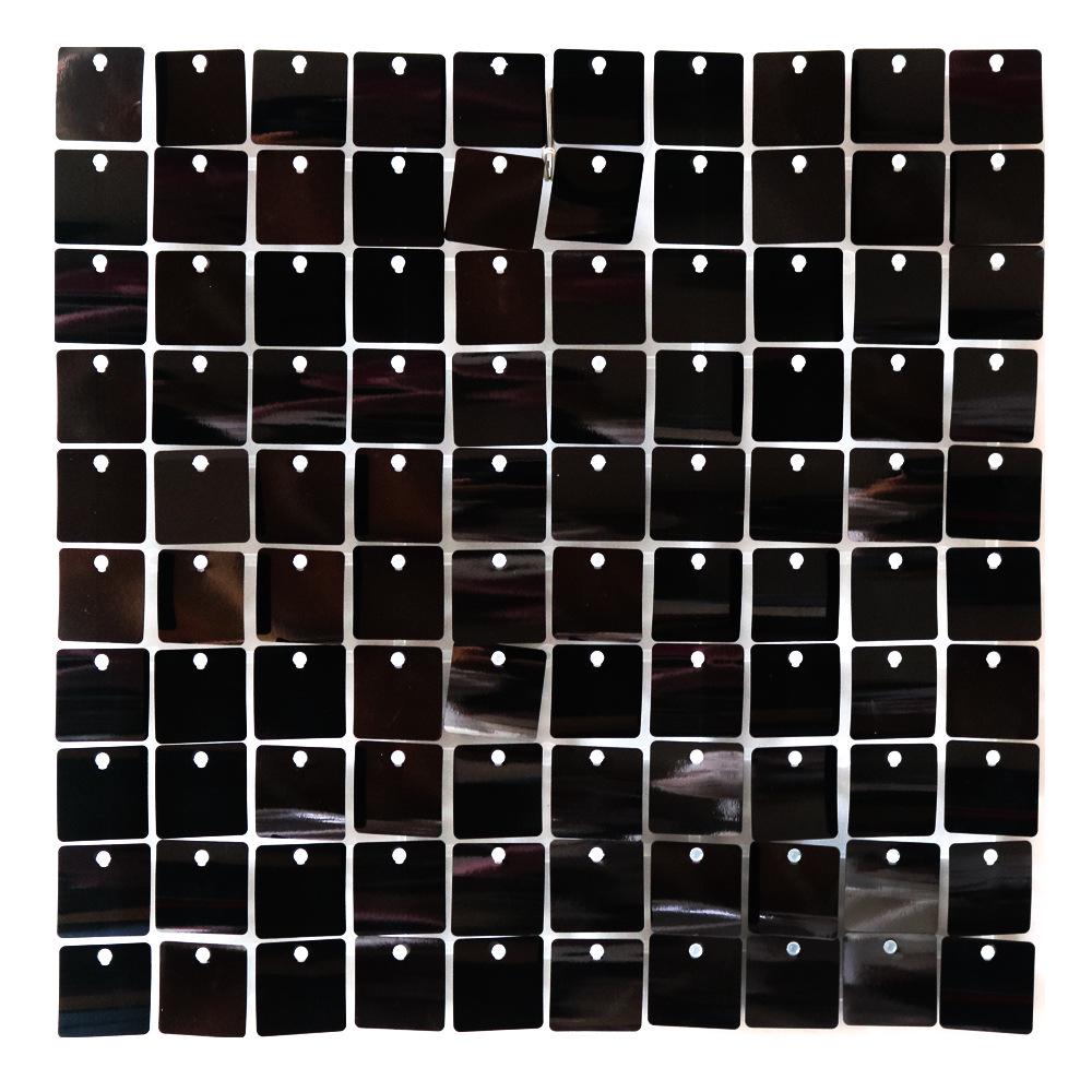 Square Shiny Snap-Lock Wind-Driven Sequin Panels for Background Wall Decoration