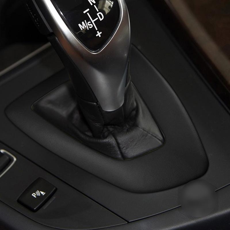 

Накладка на рамку переключения передач центральной консоли автомобиля для BMW F20 F30 F32 F33 F34 F36 1 3 4 серии, кожаная декоративная шестерня с левым рулем чёрный