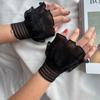 Embroidery Details False Wrist Cuffs Ruffle Mesh Detachable Sleeves Double-layer Solid Color Lace Fake Cuffs Halloween