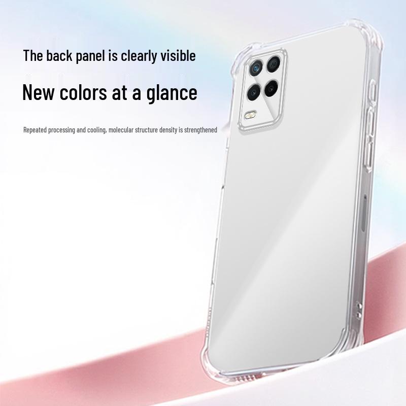 Realme V13 Clear TPU Phone Case with Airbag Corners, Anti-Fall, Full Coverage Protection, High-End Feel.