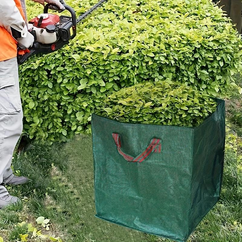 60/125L Robuster Gartenspeicherbeutel, Durchstichfester Wiederverwendbarer Rasen-Laubbeutel mit Verstärkten Griffen, Laubsammelbeutel