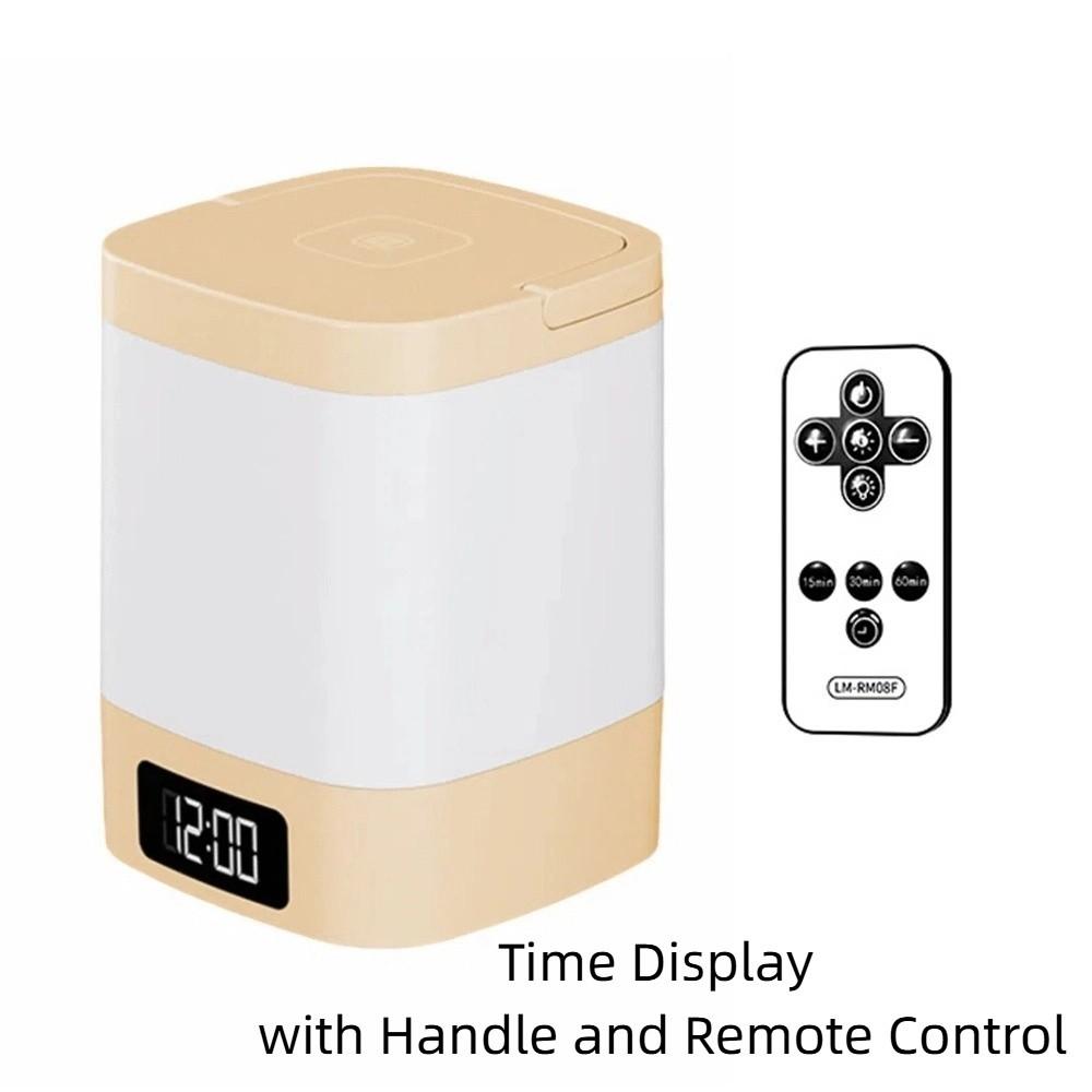 Portable Clock Night Light Dimmable Light Desk Lamp Bedside Table Lamp  Bedroom Lighting