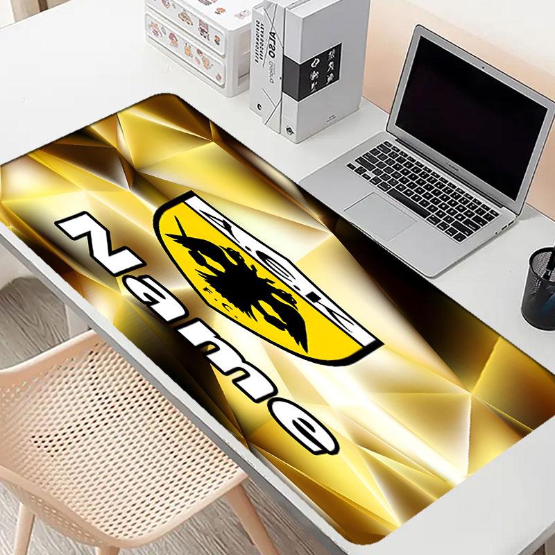 Custom Name Personalized AEK Athens FC Pattern Mousepad, Laptop PC Desk Mat, Decorative Desk Mat for Home Keyboard Pad Gift