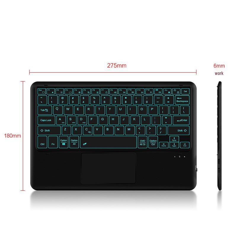 12.9" Bluetooth Backlit Touchpad Keyboard for iPad - Ultra-thin, Portable, Silent Wireless Keyboard for Tablet and Office Use