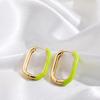 1 Pair Retro Geometric Hoop Earrings Colorful Colorful Enamel Earrings  Women Jewelry