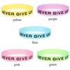 Geschenke Silikon Armband Teenager Leuchtendes Gummiarmband Sport Manschette Armreif Männer Frauen Niemals Aufgeben