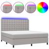 VidaXL Sommier à Lattes de Lit avec Matelas et LED, Lit Rembourré, Lit Double, Lit Adulte de Chambre à Coucher Intérieur, 3135205