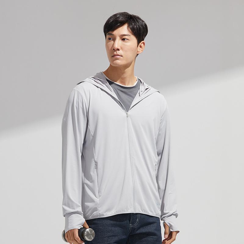 Outdoor men's sunscreen clothes summer ice silk breathable and cool skin clothes thin large brim sunscreen clothes jacket women's models