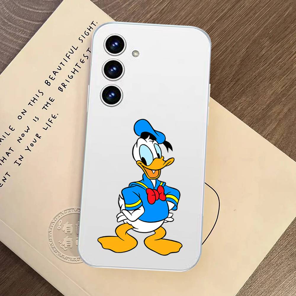 Cute D-Donald Duck Phone Case For Samsung Galaxy S21 S22 S23 S24 S25ULTRA FE Ultra Plus5G A52S Transparent Cover