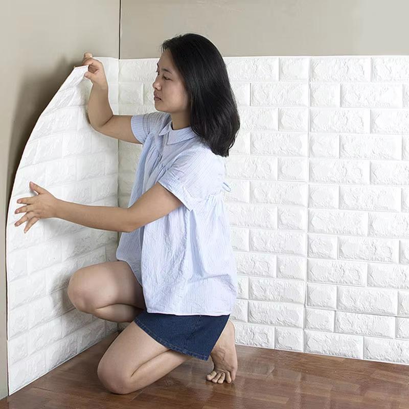 70cmx10m DIY 3D Brick Wall Stickers Bedroom Decor Foam Brick Room Decor Wallpaper Wall Decor Living Wall Sticker For Kids