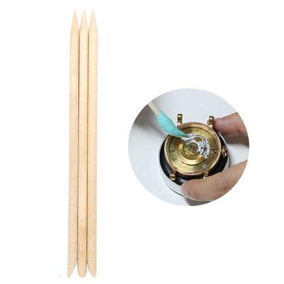 20 pièces Bâtonnet de nettoyage solide en bois pour réparation de montre Bâtonnet en bois de saule Convient pour la réparation de mouvement Outil de nettoyage de cadran Bandelette en bois
