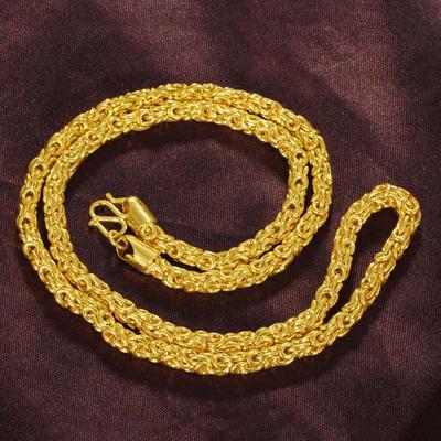 Gold Color Handsome Necklace Men's Temperament Twist Necklace Chain To Send Friends and Elders Luxury.