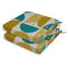 Vargottam Perfect Outdoor Indoor Square Corner Seat Cushions Water-Resistant Lounge Chair 18.5" X 16" Home Office Patio Furniture
