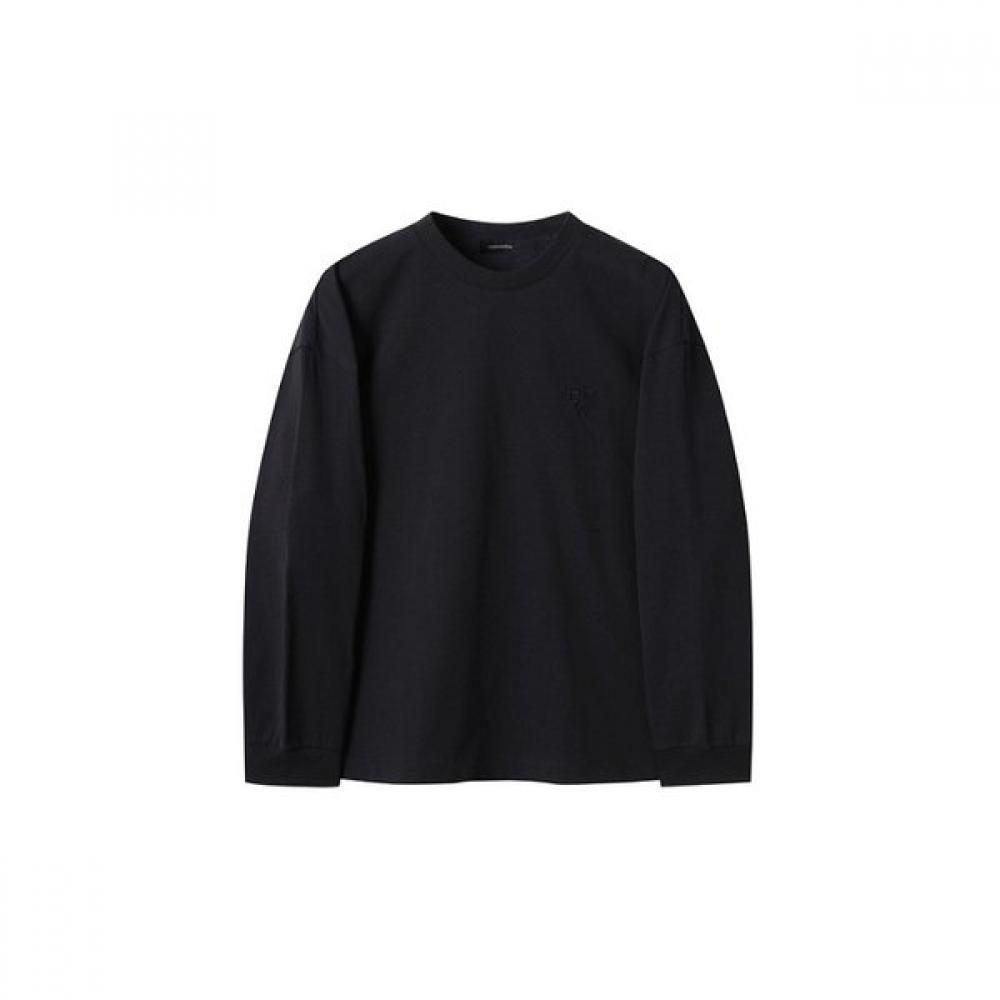 CusTomellow Black Graphic Long Sleeve T shirT Black cwTas25214bkx