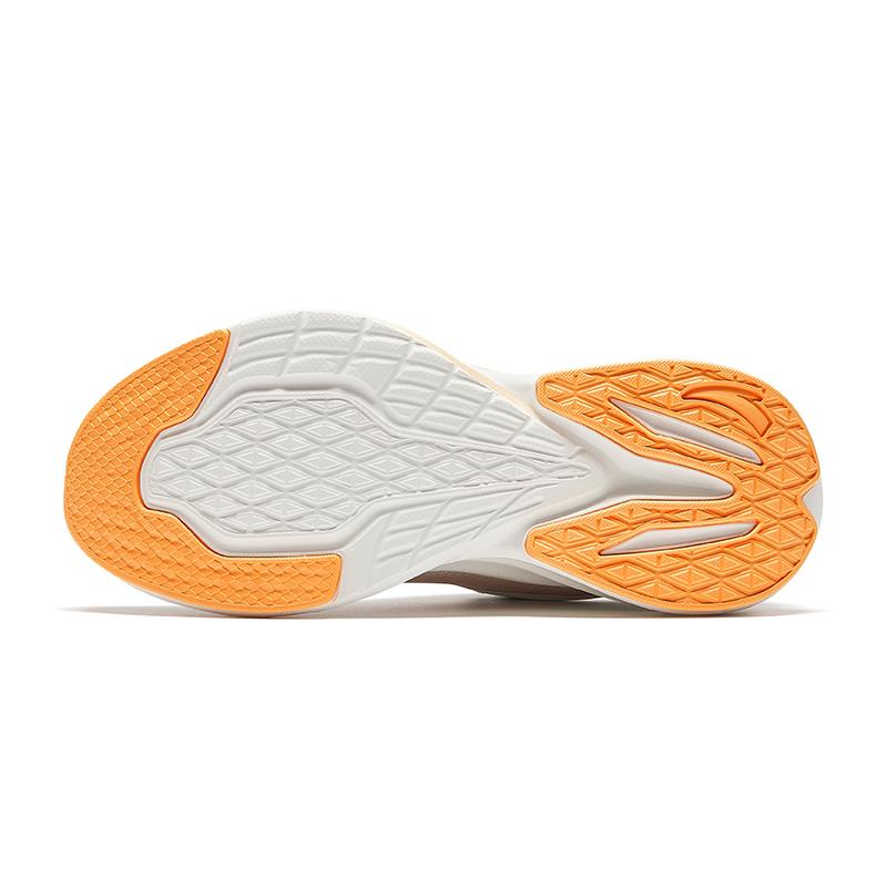 Anta Comfortable Versatile Non-Slip Wear-Resistant Shock Absorbing Low-Top Casual Running Shoes Women Sneaker White Orange 922435502-3