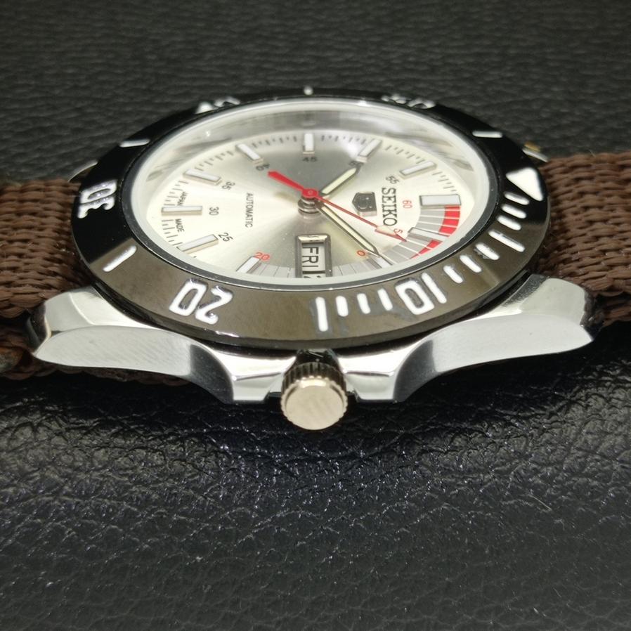 JAPAN MENS SEIKO 5 AUTOMATIC 6309A REFURBISHED SILVER DIAL WATCH a426511-2