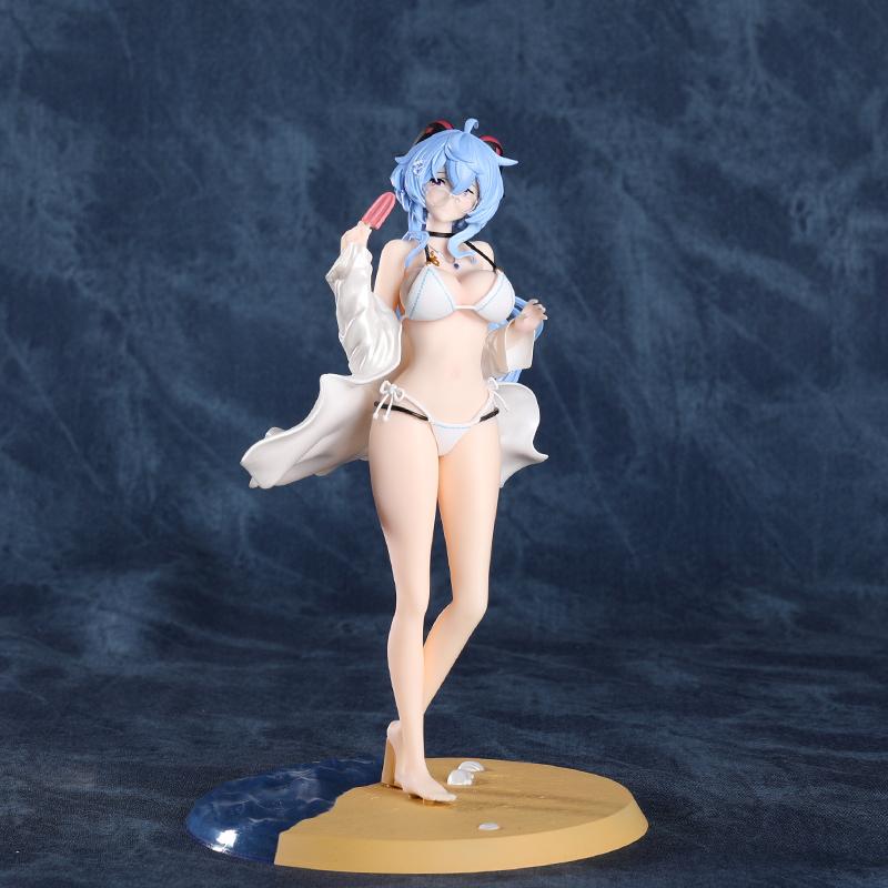 22CM Impact Anime Figure Ganyu Sexy Girl Figure Swimsuit PVC Action Figure Model Doll Toys for Children Christmas Gift