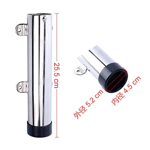 Amarine-made Stainless Steel Rod Holder for Boats, Fishing Rod Stand, Boat Supplies (2 Pieces)
