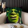 Funny Cartoon S-Shreks Pillow Case Home Dorm Chair Back Short Plush Double-Sided Printing Office Nap Time Cushion Cover