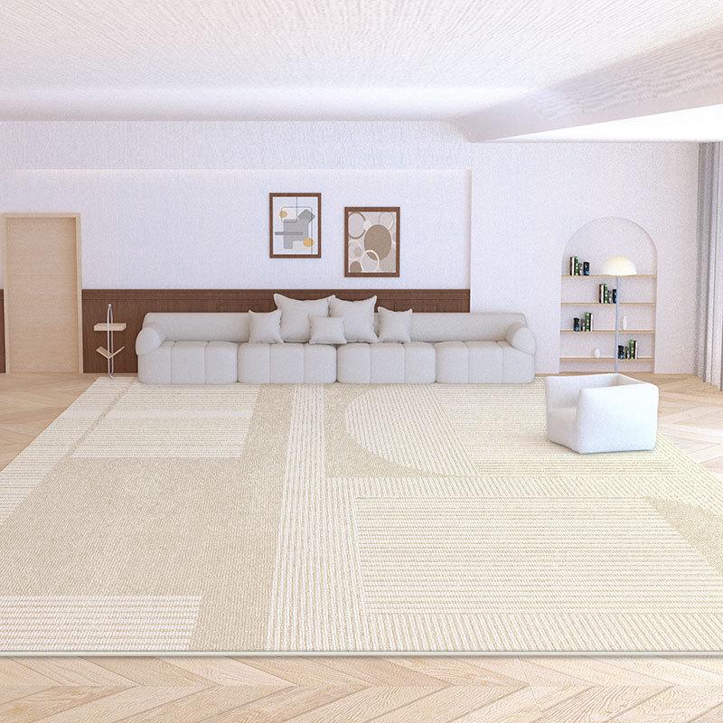 Covor de Velur de Lux Nordic Stil Wabi-Sabi – Crem Minimalist Covor de Podea pentru Living