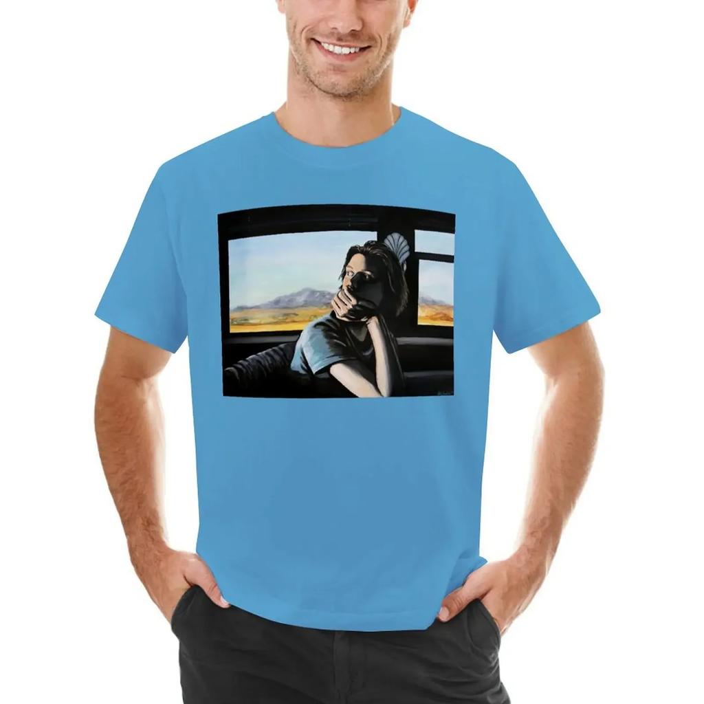 Trevor Moore Original Acrylic Painting T-shirt boys animal print aesthetic clothes slim fit t shirts for
