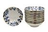 Castle Enterprises Okinawan Grandma's Choice Yachimun Pattern Tropical Tableware, Lightweight and Versatile, Small Bowls (Set of 10)