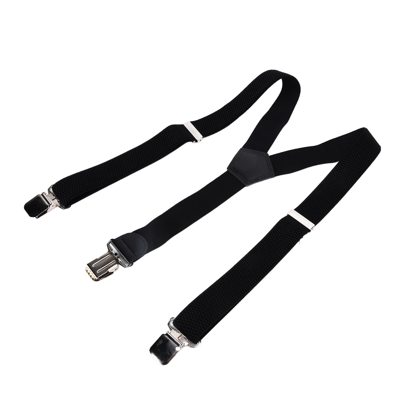 

Мужские подтяжки с прочной фиксацией, регулируемые, красивые, практичные, модные, с металлическим зажимом, широкие чёрный