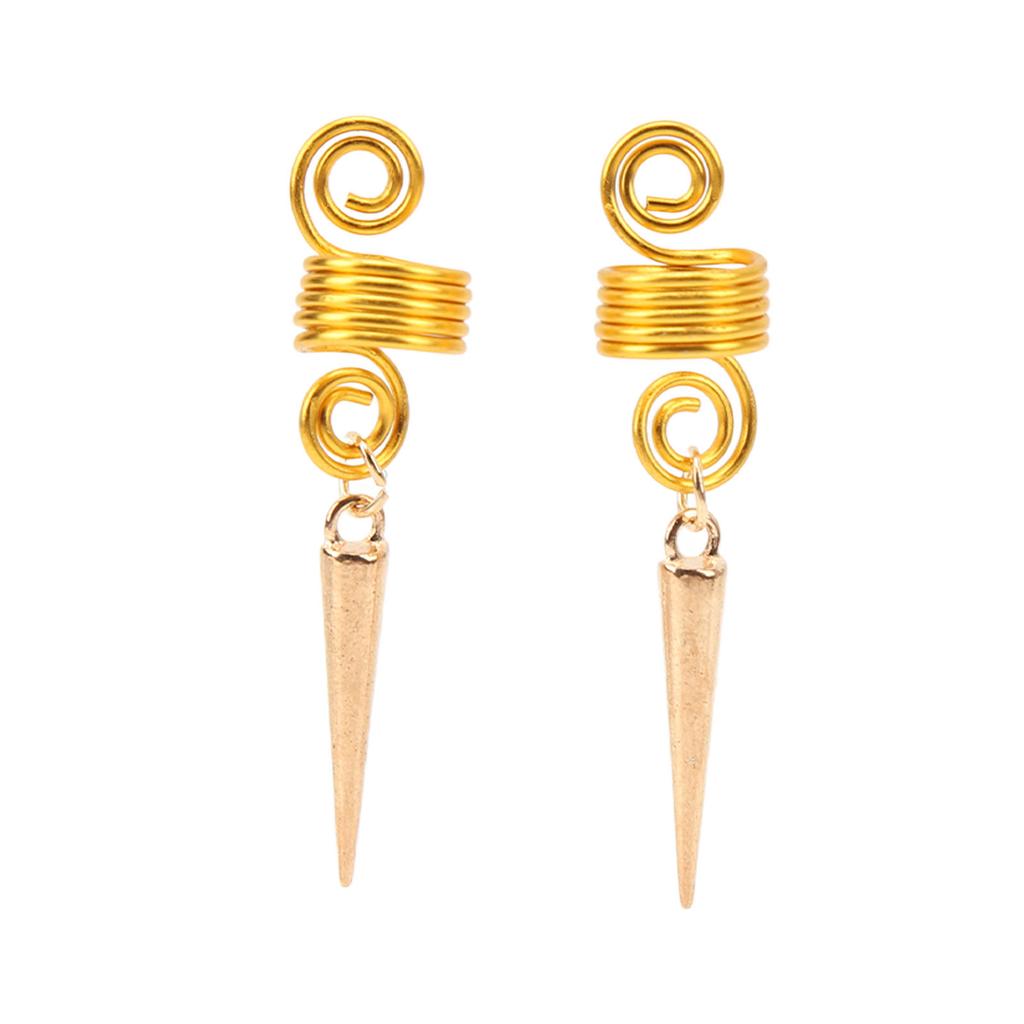 10 Stück Dreadlocks Perlen Modische Goldene Bartperlen für DIY Armband Halskette Schmuck Haardekoration