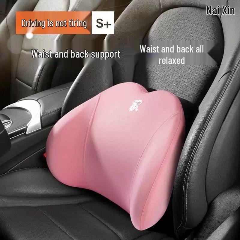 Car Neck and Lumbar Support Memory Foam Pillow Set for Headrest - High-Grade Interior Accessory