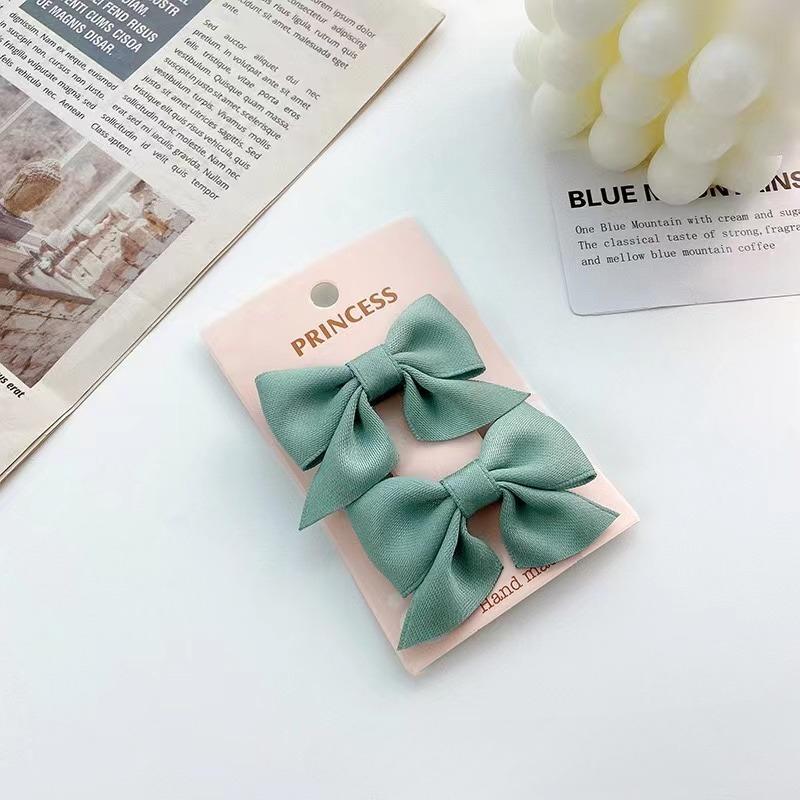 

Новый милый головной убор с бантиком, милые аксессуары для волос для маленьких девочек, летние красные заколки для девочек, детские заколки для волос, детские заколки для волос, подарки 2pcs зелёный