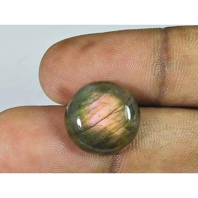 15X15X05MM Natural LABRADORITE Round Cabochon Loose Gemstone 11Cts. SK-4537
