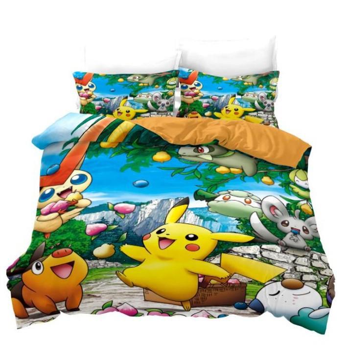 

High Definition Animation Digital Baby 3D Digital Printing Three-Piece Quilt Cover Home Textile Bed Sheet Kit 135 * 200