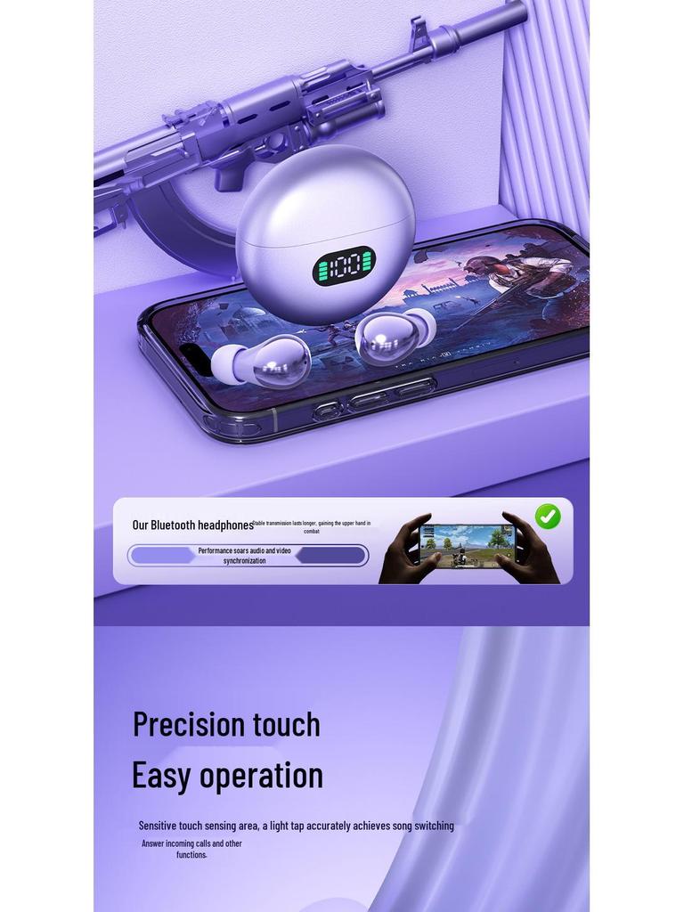 2025 Q61 Wireless Bluetooth Earphones: High-Quality Sound, In-Ear Design, Long Battery Life.