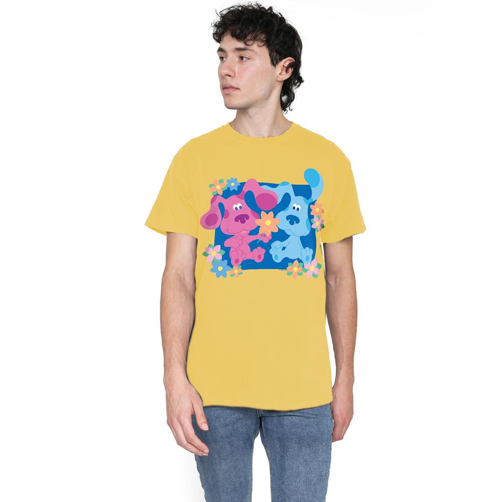 Blue´s Clues Mens Magenta Flowers T-Shirt