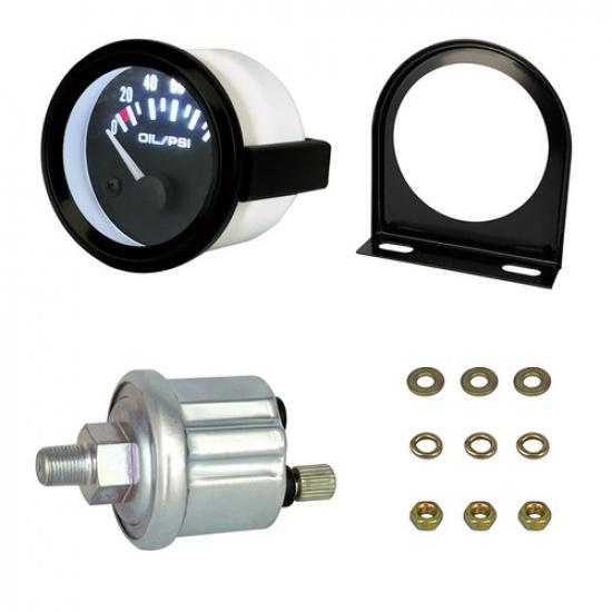 2  52мм Манометр давления масла Манометр масла С датчиком 1/8 NPT 0-100 PSI Светодиодный 12В