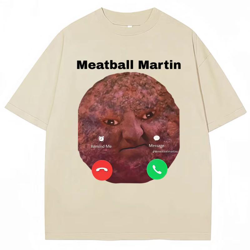 

Meatball Martin Is Calling Funny Meme T-shirt Men Women Humor Fashion Vintage T Shirts Oversized Cotton Casual Summer Tee Shirt 5XL різнокольоровий