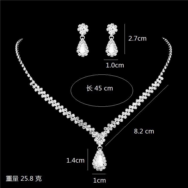 New Style Jewelry - Metal Necklace and Earrings - Wedding Bride Set Combination